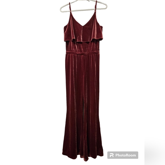 Jack by BB Dakota Party Velvet Jumpsuit in Fig , Size M Revolve romper velour - Picture 4 of 9